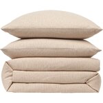 Beige Cotton Duvet Cover (Javon) 155x220