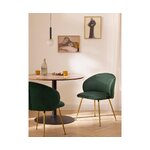 Zaļš samta polsterēts krēsls (luisa)