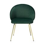 Zaļš samta polsterēts krēsls (luisa)