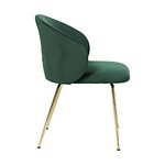 Zaļš samta polsterēts krēsls (luisa)