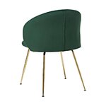 Zaļš samta polsterēts krēsls (luisa)