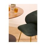 Zaļš samta polsterēts krēsls (luisa)