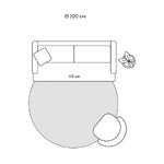 Round woolen rug (eleni)d=200