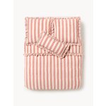 Striped Duvet Cover (Ruffled Linen-Cotton)135x200