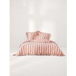 Striped Duvet Cover (Ruffled Linen-Cotton)135x200