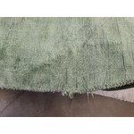 Green round viscose carpet (jane) with d=200 beauty flaws