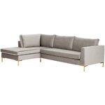 Gray velvet corner sofa (luna)