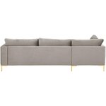 Gray velvet corner sofa (luna)