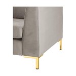 Gray velvet corner sofa (luna)