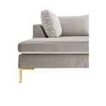 Gray velvet corner sofa (luna)