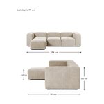 Beige modular corner sofa (lena)