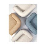 Vaaleanruskea sohvamoduuli (sohva), jossa on kosmeettinen vika