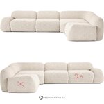 Beige modular corner sofa (wolke) 349x262 defective