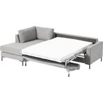 Grey corner sofa bed (luna) with cosmetic flaws