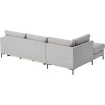Grey corner sofa bed (luna) with cosmetic flaws
