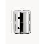 Silver design bedside table componibili (Kartell)