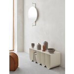 White metal design bench curved (kristina dam) intact
