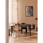 Black solid wood dining table (archie)