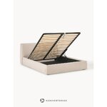 Šviesiai smėlio spalvos lova (debesis) 140x200