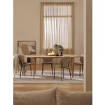 Light brown solid wood dining table (archie) 200x100