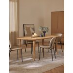 Light brown solid wood dining table (archie) 200x100