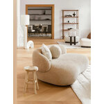 Light beige Teddy fabric Decorative Pillow Dotty (WW) Ø30