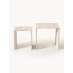 Travertine coffee table set (blomus) complete