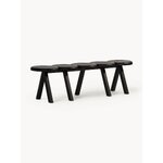 Black design solid wood bench millepiedi (dryade)