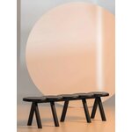 Black design solid wood bench millepiedi (dryade)