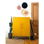 Keltainen metallikaappi midi (sinappivalmistettu)