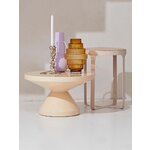 Beige round coffee table zig zag (pols potten) whole