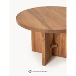 Brown Round Solid Wood Dining Table (Hugo) D=120