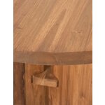 Rudas apvalus valgomojo stalas iš medžio masyvo (hugo) d=120