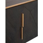 Dark brown solid wood low cabinet (harry)