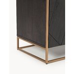 Dark brown solid wood low cabinet (harry)