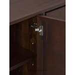 Dark brown solid wood cabinet (luca) with cosmetic defect