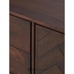Dark brown solid wood cabinet (luca) with cosmetic defect
