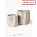 Flowerpots fiber 2pcs (broste copenhagen) with a beauty flaw