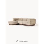 Smėlio spalvos dizaino kampinė sofa (Natalie) 283x197
