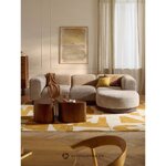 Smėlio spalvos dizaino kampinė sofa (Natalie) 283x197