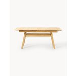 Light brown solid wood dining table (ethan)