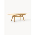 Light brown solid wood dining table (ethan)