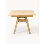 Light brown solid wood dining table (ethan)