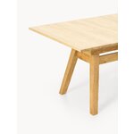 Light brown solid wood dining table (ethan)