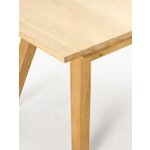 Light brown solid wood dining table (ethan)