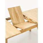 Light brown solid wood dining table (ethan)