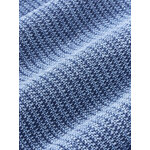 Blue Knitted Ruffled Pillowcase Pansy (WW) 50x50