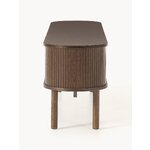 Tamsiai rudas televizoriaus staliuko kalara