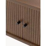 Tamsiai rudas televizoriaus staliuko kalara