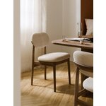 White-brown upholstered chair (ash)